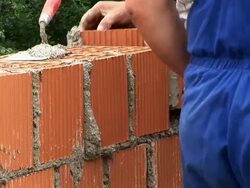 HD TIME-LAPSE: Bricklaying Stock Footage
