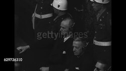 High ranking Nazis on trial for war crimes at Nuremberg military tribunal News Clip