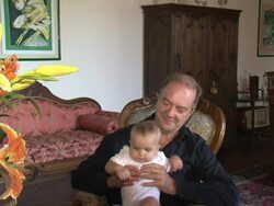 Father and baby daughter Stock Footage