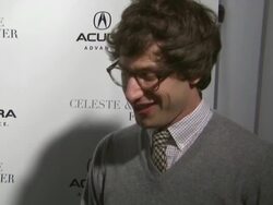 Andy Samberg at Acura Hosts Celeste & Jesse Forever Cast Dinner At The Acura Studio on 1/21/12 in Park City, UT Stock Footage