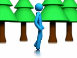 walking in the forest Stock Footage