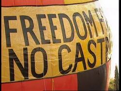 Italy - Anti-Castro protest News Clip