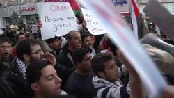 CLEAN : Protests against Obamas visit News Clip