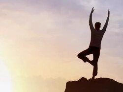 Meditation Women Sky Stock Footage