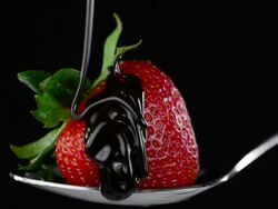 strawberry in chocolate Stock Footage