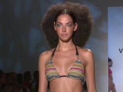 MBFW Miami Swim 2010 Collection - Vitamin A - Runway Stock Footage