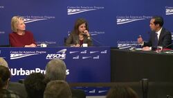 CLEAN : Clinton urges non partisan attack on economic inequality News Clip