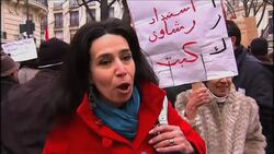 Demo in support of Egpyt protests outside Egyptian embassy Instructional Video