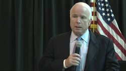 Arizona Senator John McCain says he respects Eric Shinseki and called him a "brave soldier," but that both Republicans and Democrats concluded he needed to be replaced. (May 30) News Clip