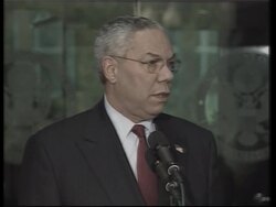 Powell on Saudi arrest, Iraq, comment from Spanish FM News Clip