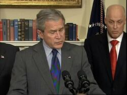 President Bush announces what he considers his economic stimulus plan News Clip