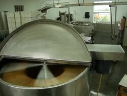 Honey is projected onto the walls of the tank to be filtered Stock Footage