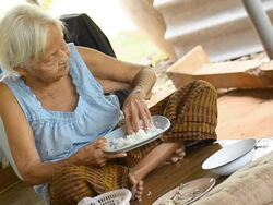 Senior Asian woman Stock Footage