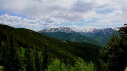 Large Wide Angle Snowmass Aspen Wilderness National Forest Land Time-Lapse of Epic Elk Mountain Valley on Top Aspen Ski Resort Stock Footage