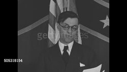 Georgia Democratic Senator Eugene Talmadge gives 1936 radio address signaling his reelection run News Clip