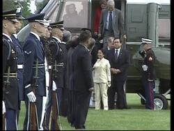Philippine president arrives for visit News Clip