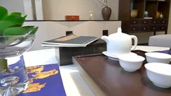 interior of modern tea room Stock Footage