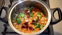 Preparing vegetables Stock Footage