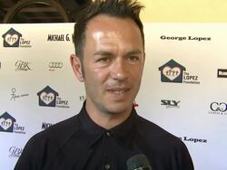 INTERVIEW: Greg Ellis on attending today's event, on the importance of giving time to charities, on if he's been practicing for today's round Stock Footage