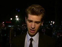 INTERVIEW Andrew Garfield on whether the film was smooth running, Keira and Carey, whether he's been reading Spider-man comics at the Never Let Me Go Premiere: 54th BFI London Film Festival at London England. (Footage by WireImage Video/GettyImages) Stock Footage