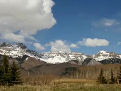 HD video storm time lapse over San Juan Mountains Stock Footage