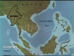 1963: SOUTHEAST ASIA: COLOR MAP w/ Burma (Myanmar) borders highlighted, ZI CU Burma. Instructional Video