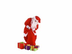 Santa With Presents Stock Footage