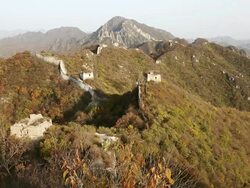 WS View of Great Wall Mutianyu / Huairou,Ã‚Â China Stock Footage