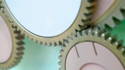 Gear machinery running machine Stock Footage