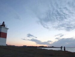 lighthouse on the coast Stock Footage