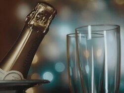Party Feeling with Champagne Stock Footage