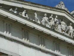 PAN CU Munich Propylaea (Propylaeen) In Koenigsplatz Stock Footage