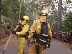 Rim Fire Burns Near Yosemite National Park Stock Footage