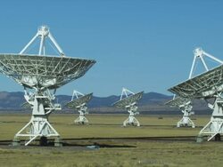 Very Large Array Radio Telescopes near Socorro, New Mexico, USA. Turning Stock Footage