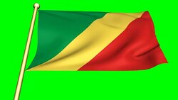 Flag of  Republic of Congo Animation Stock Footage