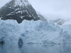  MS Glacier formation / Antarctica peninsular, Antarctica Stock Footage