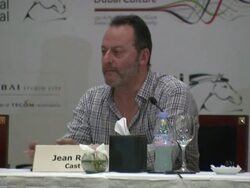 INTERVIEW: Jean Reno on why he makes films with different cultures around the world at the The Philosopher Photocall and Press Conference: 7th Dubai International Film Festival at Dubai .  Stock Footage