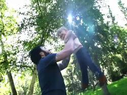 Dad and daughter Stock Footage