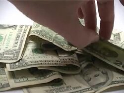Removing money Stock Footage