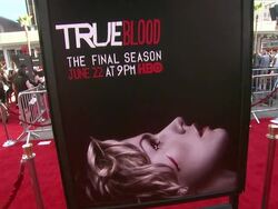 Atmosphere - Signage at "True Blood" Seventh and Final Season Premiere Stock Footage