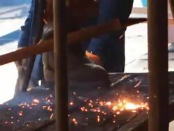 Sparks falling Stock Footage