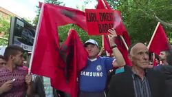 CLEAN : Protests against the governement in Macedonia News Clip