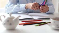 Woman Coloring Book Stock Footage