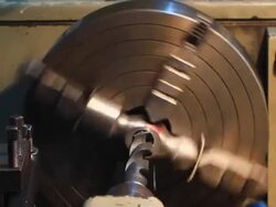 Operating the Industrial Lathe Stock Footage