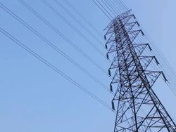 Electric powerlines Stock Footage