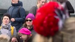 Women Gathered for March Ahead of International Women's Day News Clip