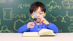 Child Learning chemistry Stock Footage