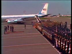 Reagans Arrive In Moscow, Gorbachevs Greet Reagans News Clip