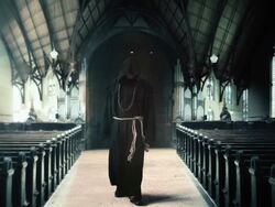 the monk in slowmotion Stock Footage