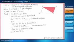 Quadrilateral Theorem - part 1 Instructional Video